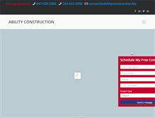 Tablet Screenshot of abilityconstruction.biz